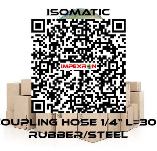 Coupling hose 1/4" L=300 rubber/steel Isomatic