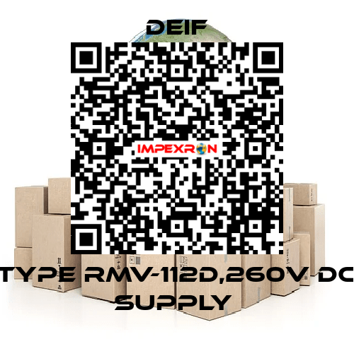TYPE RMV-112D,260V DC SUPPLY  Deif